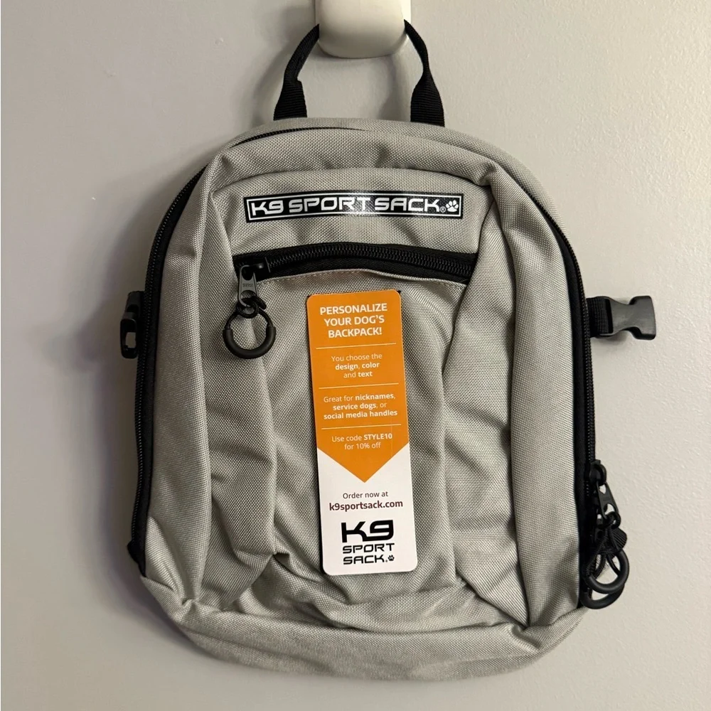 K9 Sport Sack Dog Backpack Saddlebag Gray Accessory Pack Pet Hiking Storage